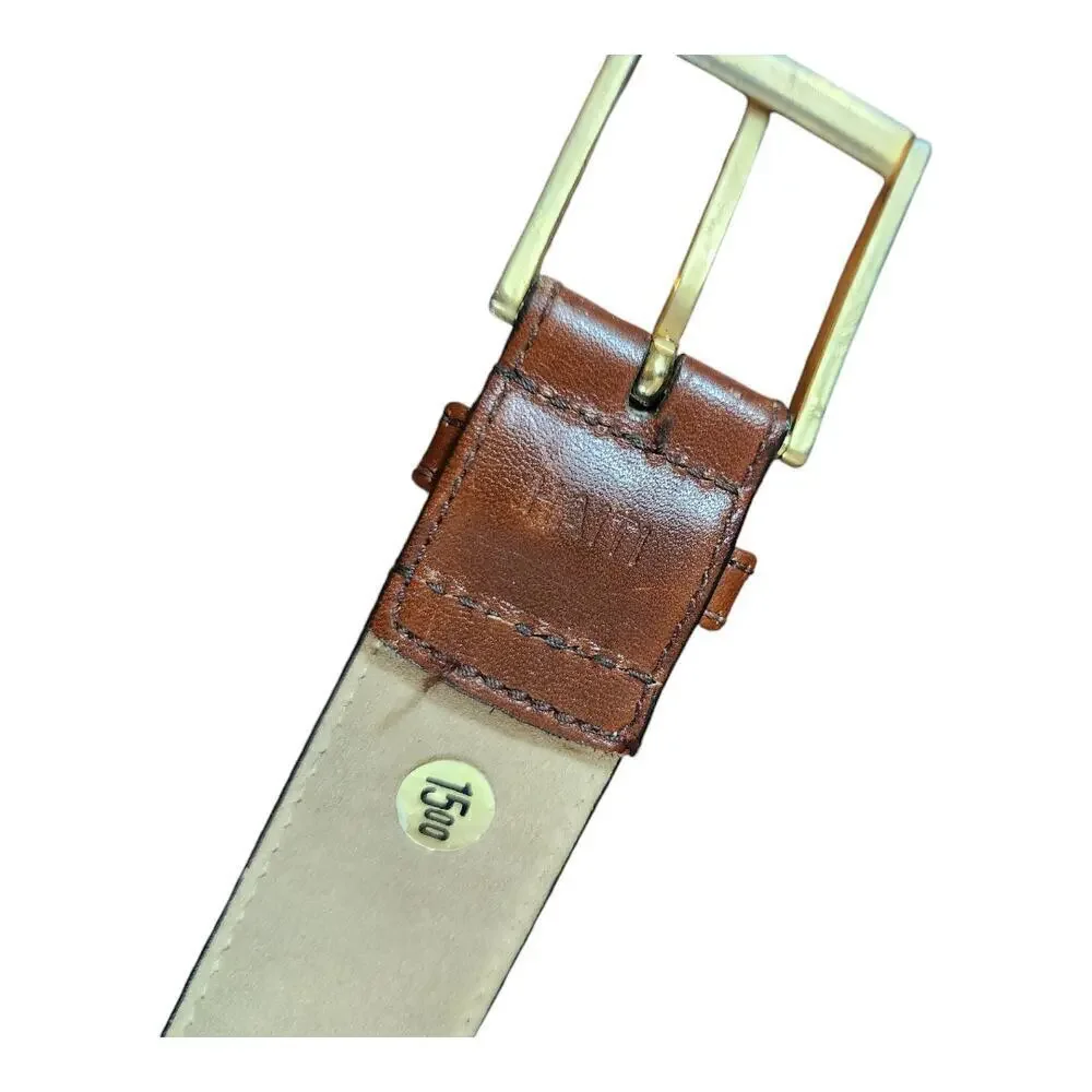 Carl Michaels Aniline cowhide leather mens belt brown
